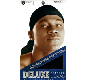 King J Deluxe Spandex Durag #Black